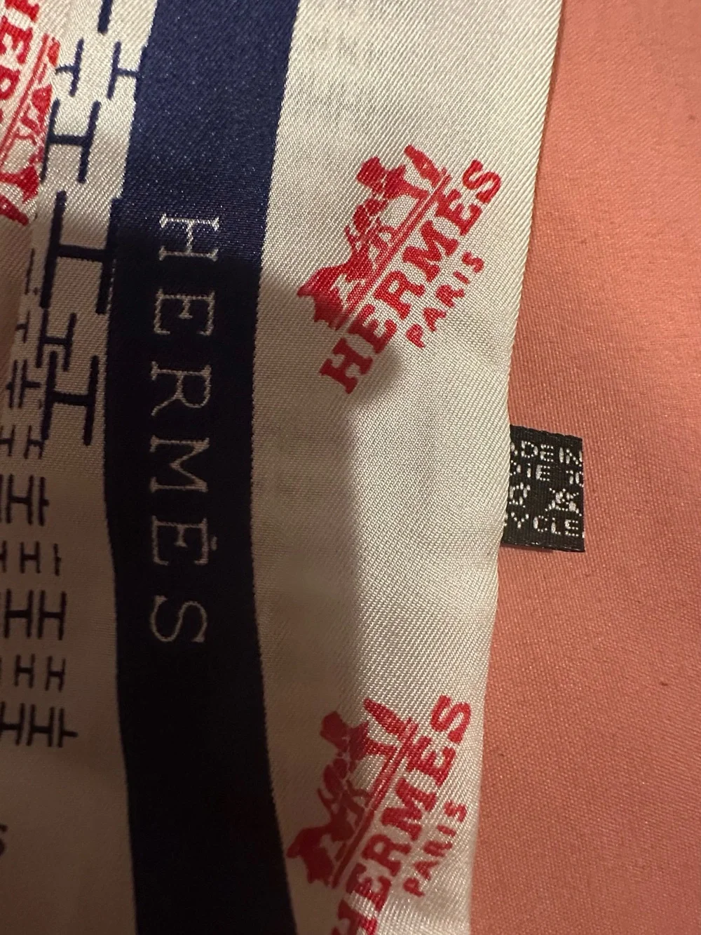 Hermès Blue & White Twilly Scarf - Picture 3 of 4